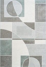 Dynamic Rugs POLARIS 46012-6141 Ivory and Grey and Teal